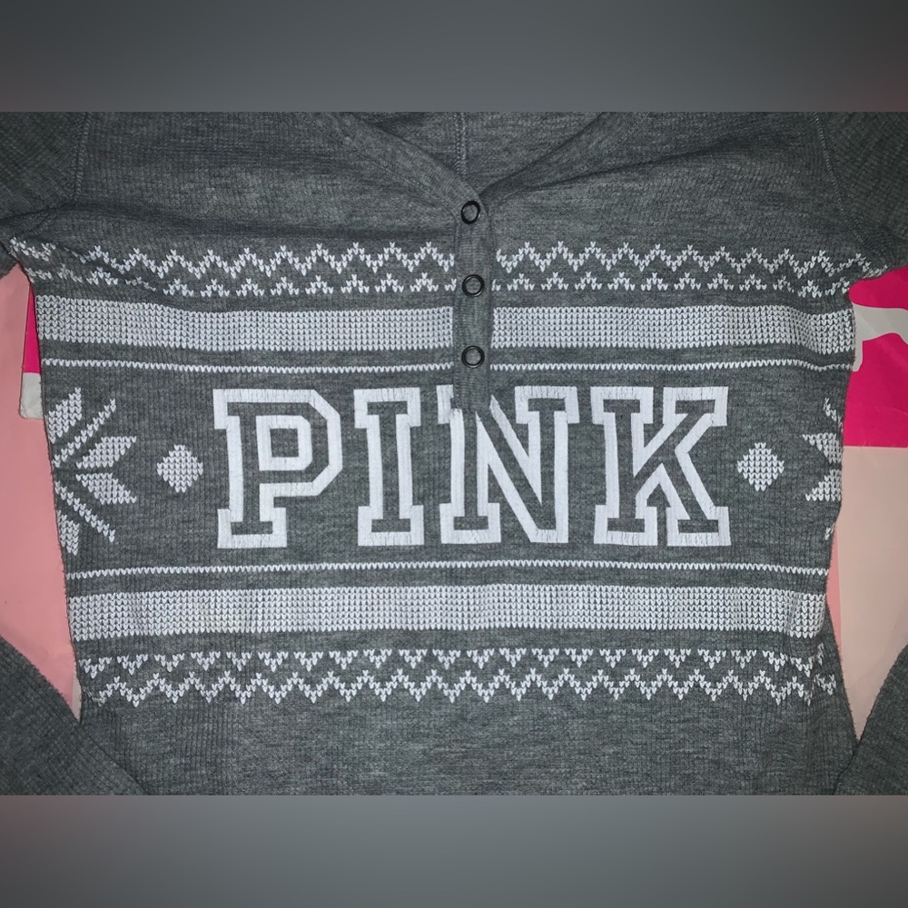 VS PINK SIZE XS HTF OLD SCHOOL ONE PIECE BUTT FLAP ONESIE SLEEPER. - Picture 4 of 10